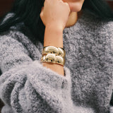 Jenny Bird-Mega Woven Square Bangle-Bracelets-Blue Ruby Jewellery-Vancouver Canada