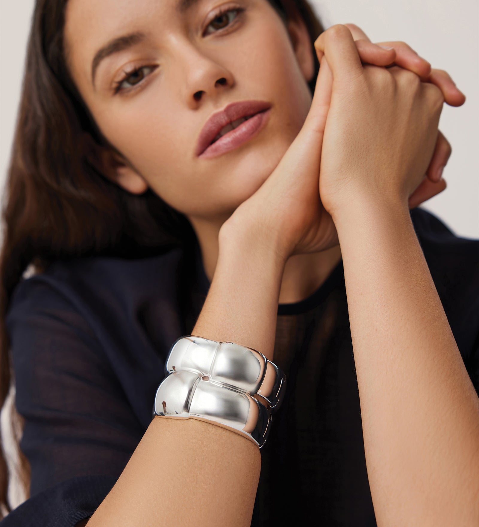 Jenny Bird-Mega Woven Square Bangle-Bracelets-Blue Ruby Jewellery-Vancouver Canada