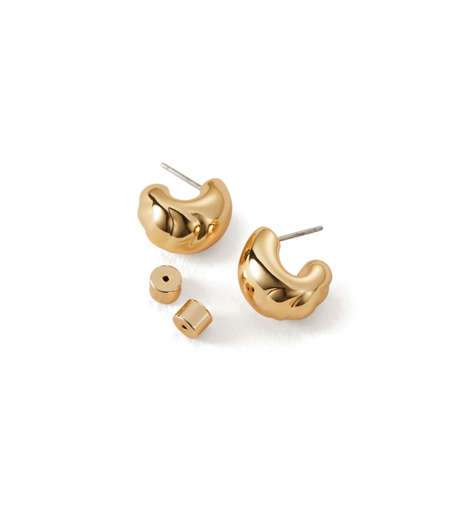 Small Nelle Hoops 14k Gold Dipped Brass