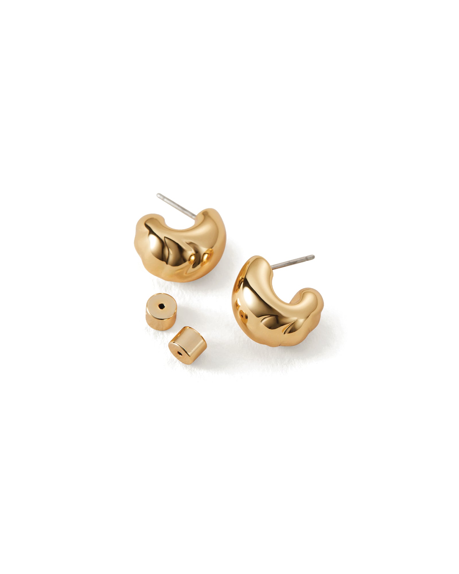 Small Nelle Hoops 14k Gold Dipped Brass