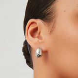Small Nelle Hoops Silver Dipped  Brass