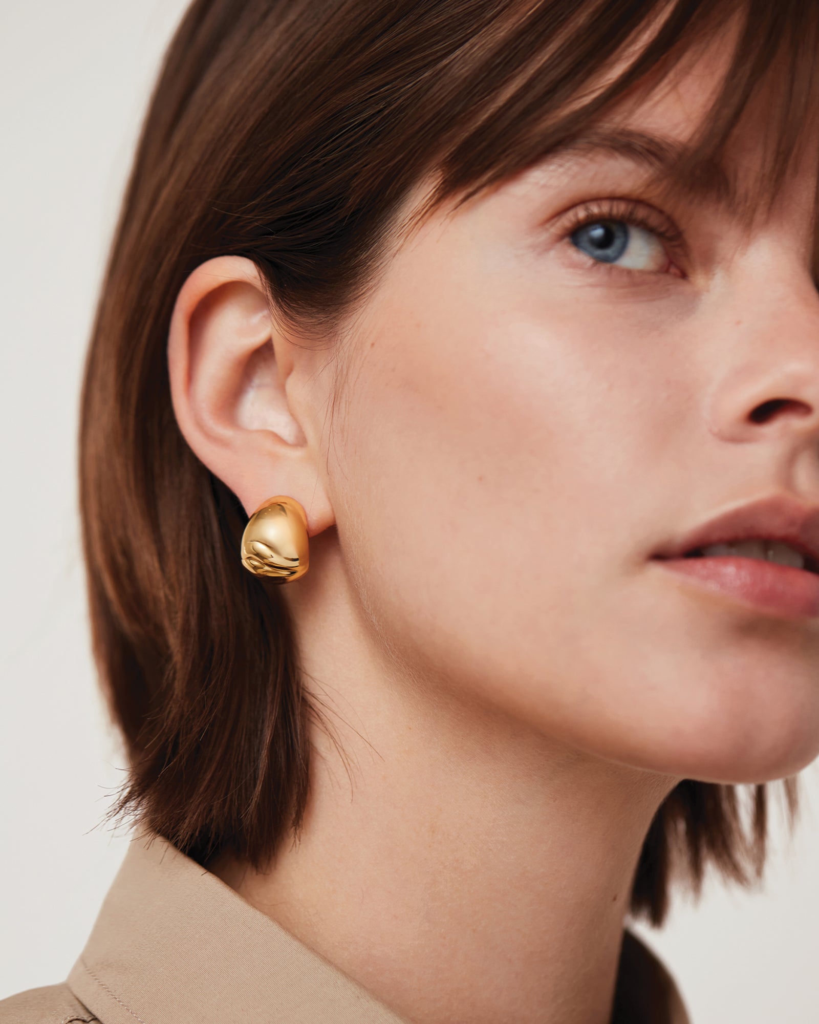 Nelle Hoops 14k Gold Dipped Brass
