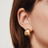 Nelle Hoops 14k Gold Dipped Brass