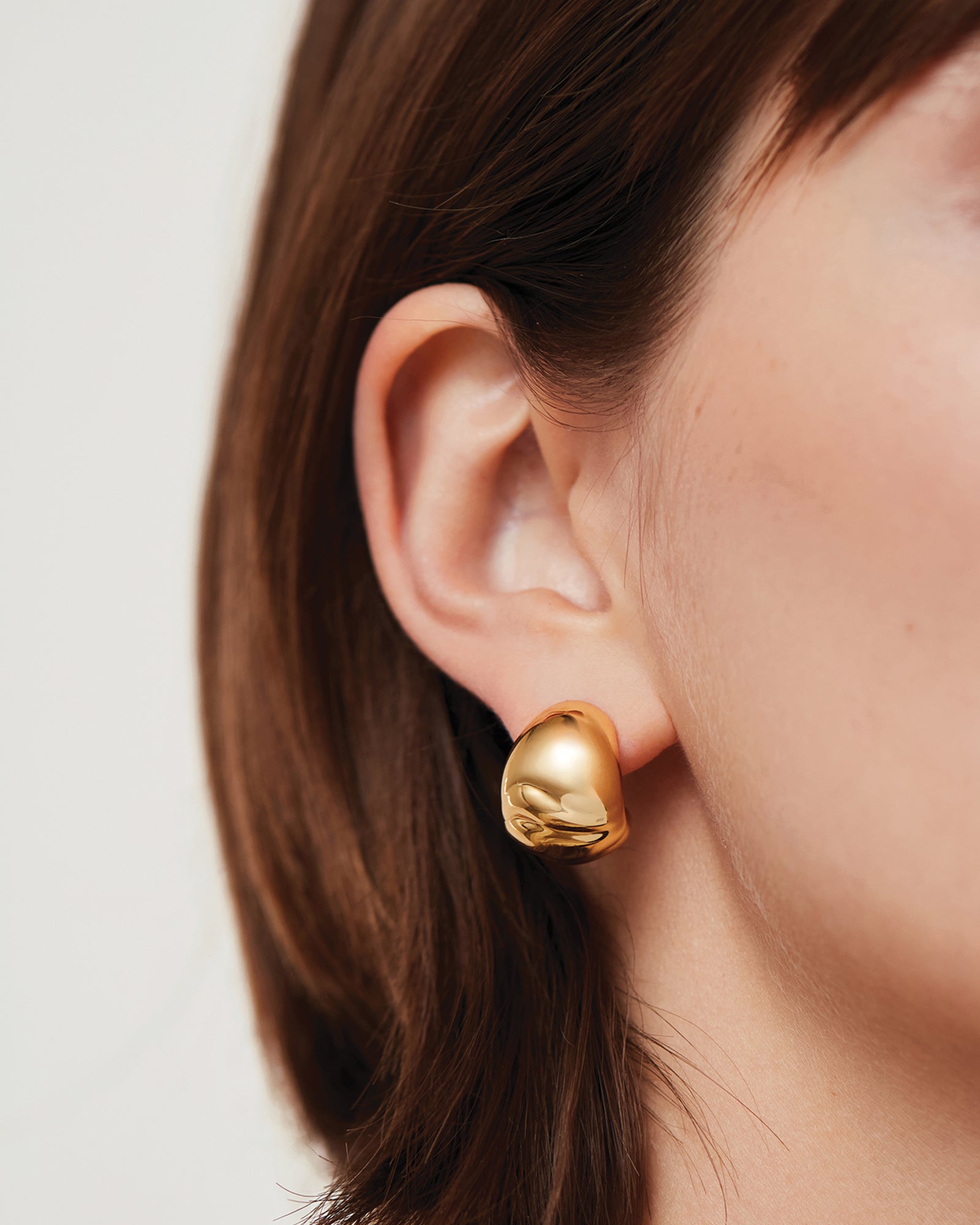 Nelle Hoops 14k Gold Dipped Brass