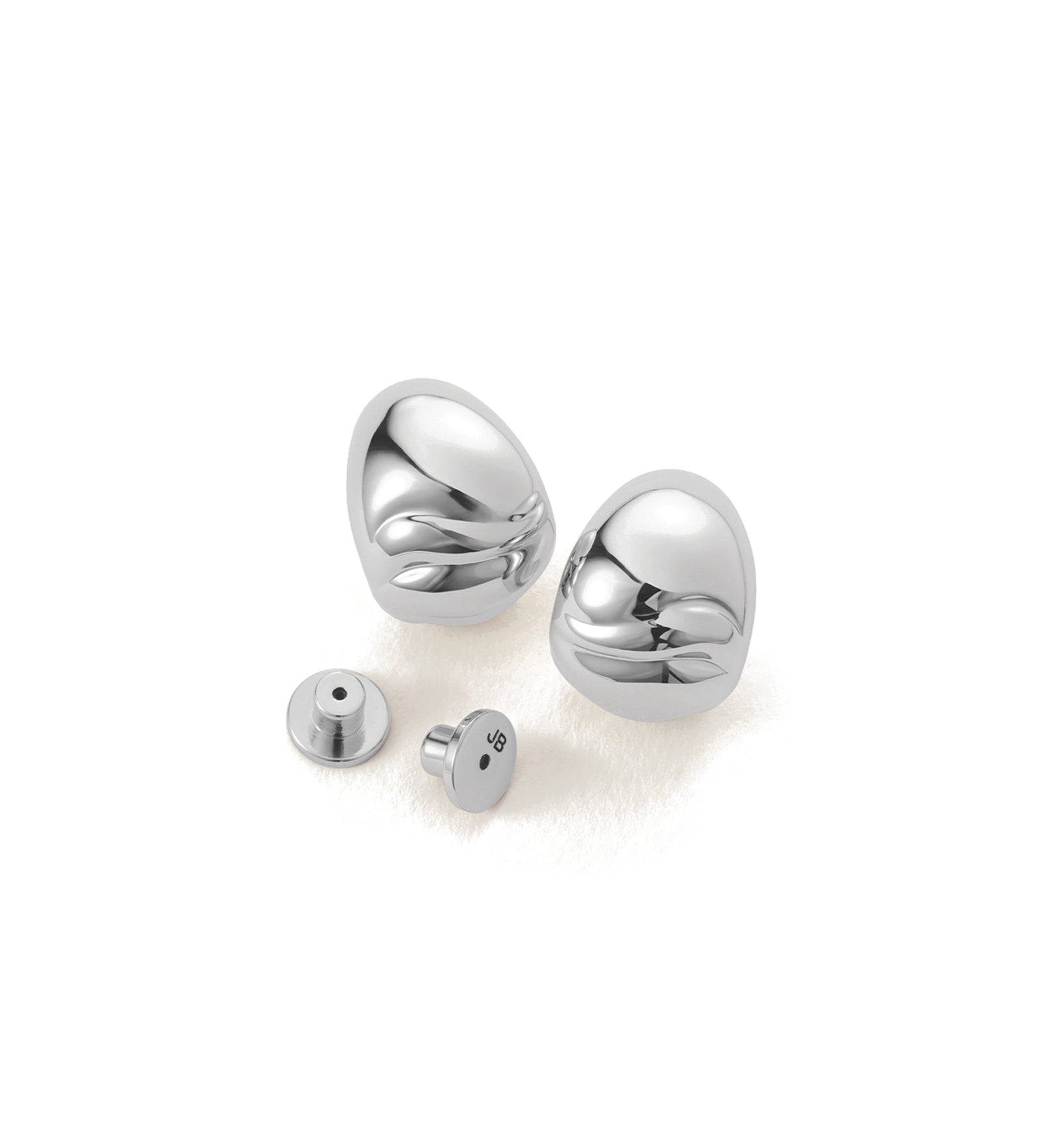 Nelle Hoops Silver Dipped  Brass