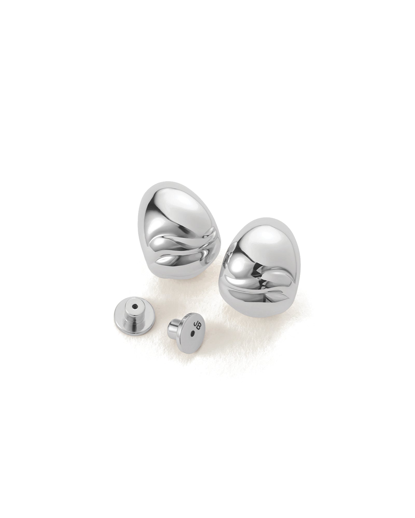 Nelle Hoops Silver Dipped  Brass