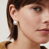 Nelle Hoops Silver Dipped  Brass