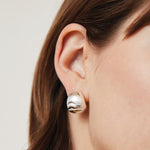 Nelle Hoops Silver Dipped  Brass