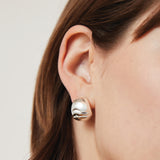 Nelle Hoops Silver Dipped  Brass
