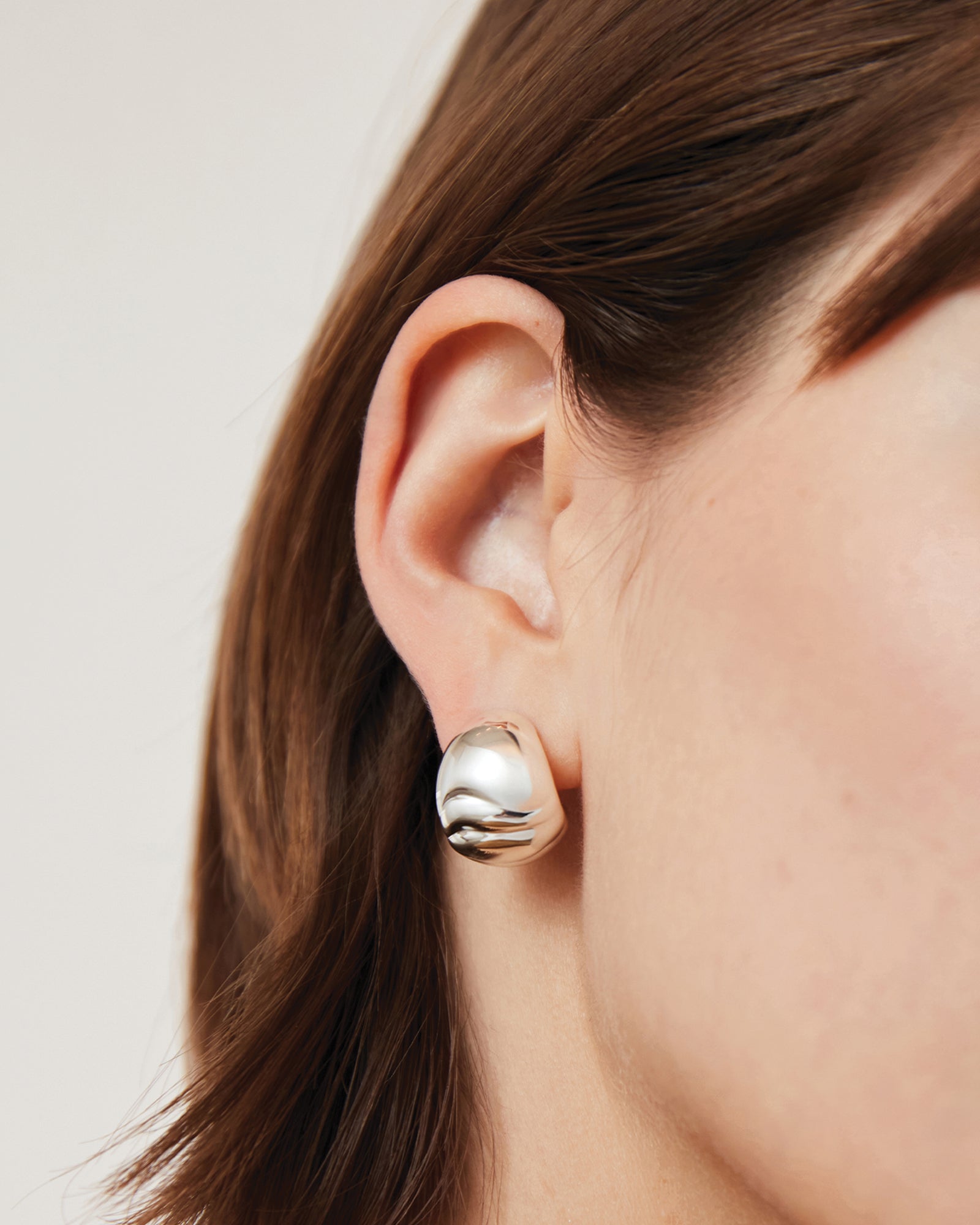 Nelle Hoops Silver Dipped  Brass