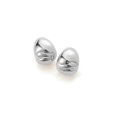 Nelle Hoops Silver Dipped  Brass