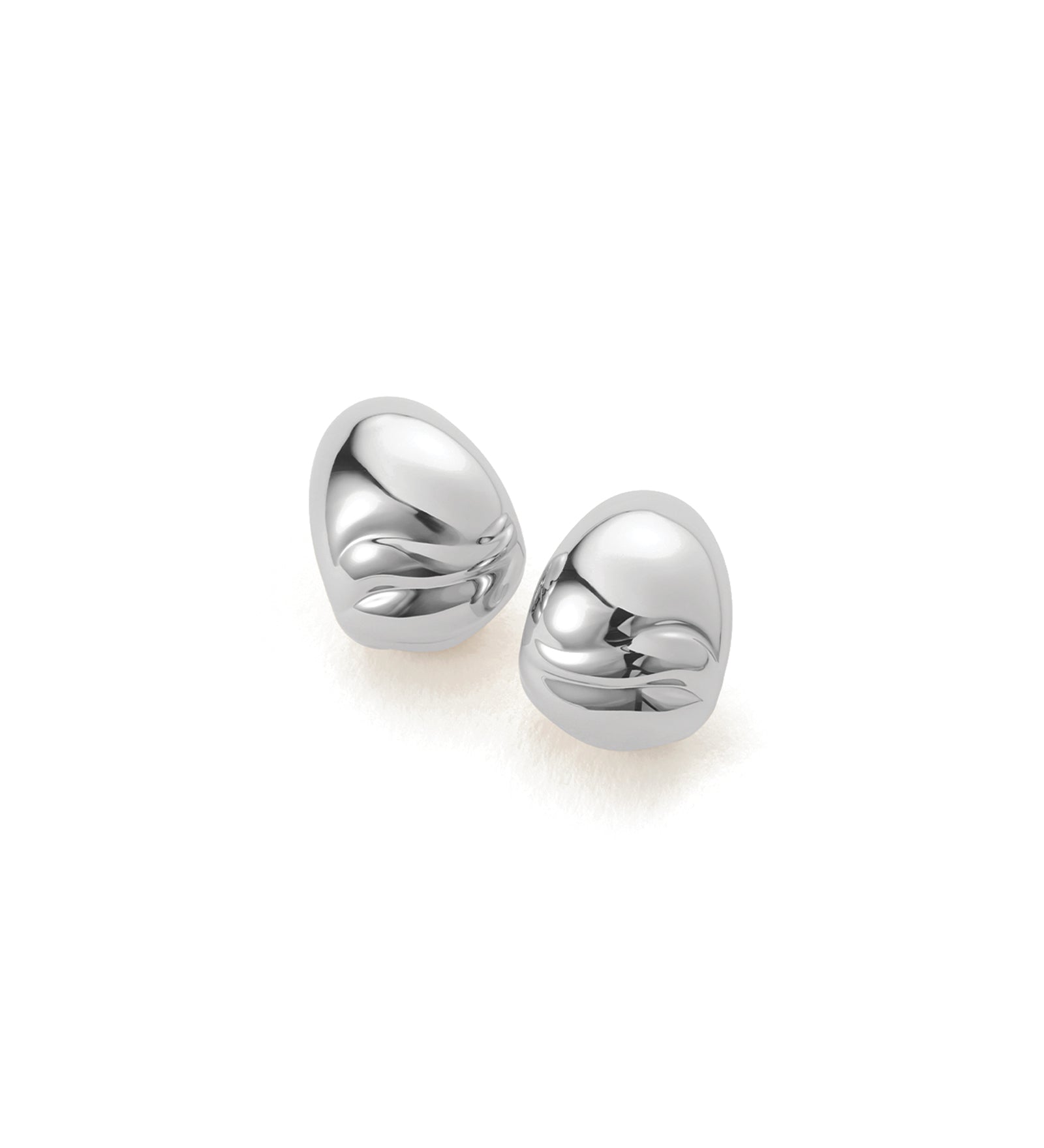 Nelle Hoops Silver Dipped  Brass