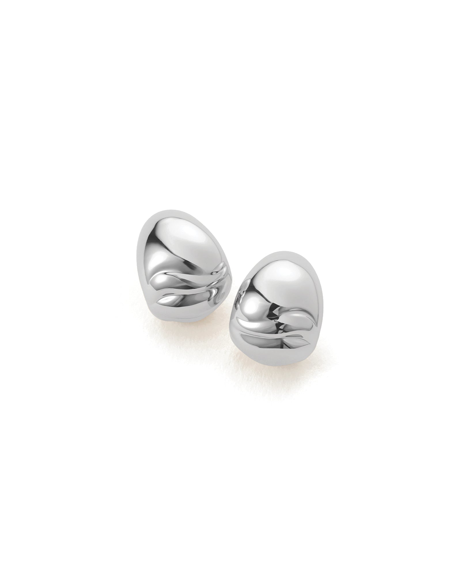 Nelle Hoops Silver Dipped  Brass