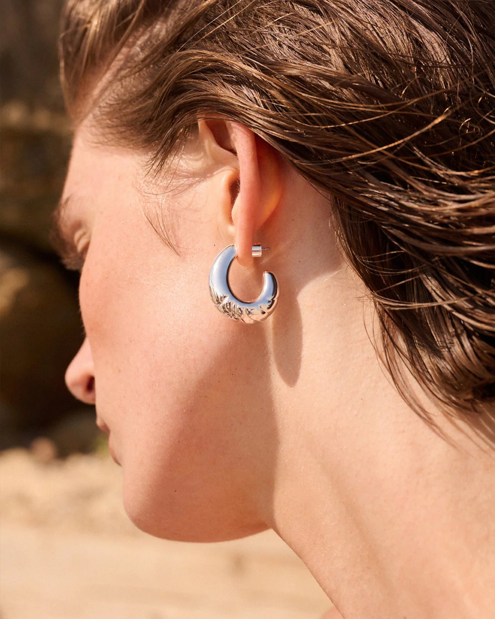 Jenny Bird-Slim Nelle Hoops-Earrings-Blue Ruby Jewellery-Vancouver Canada