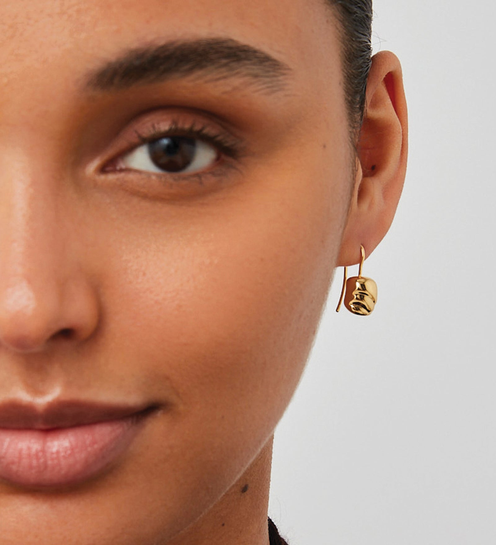 Rue Drop Earrings 14k Gold Dipped Brass