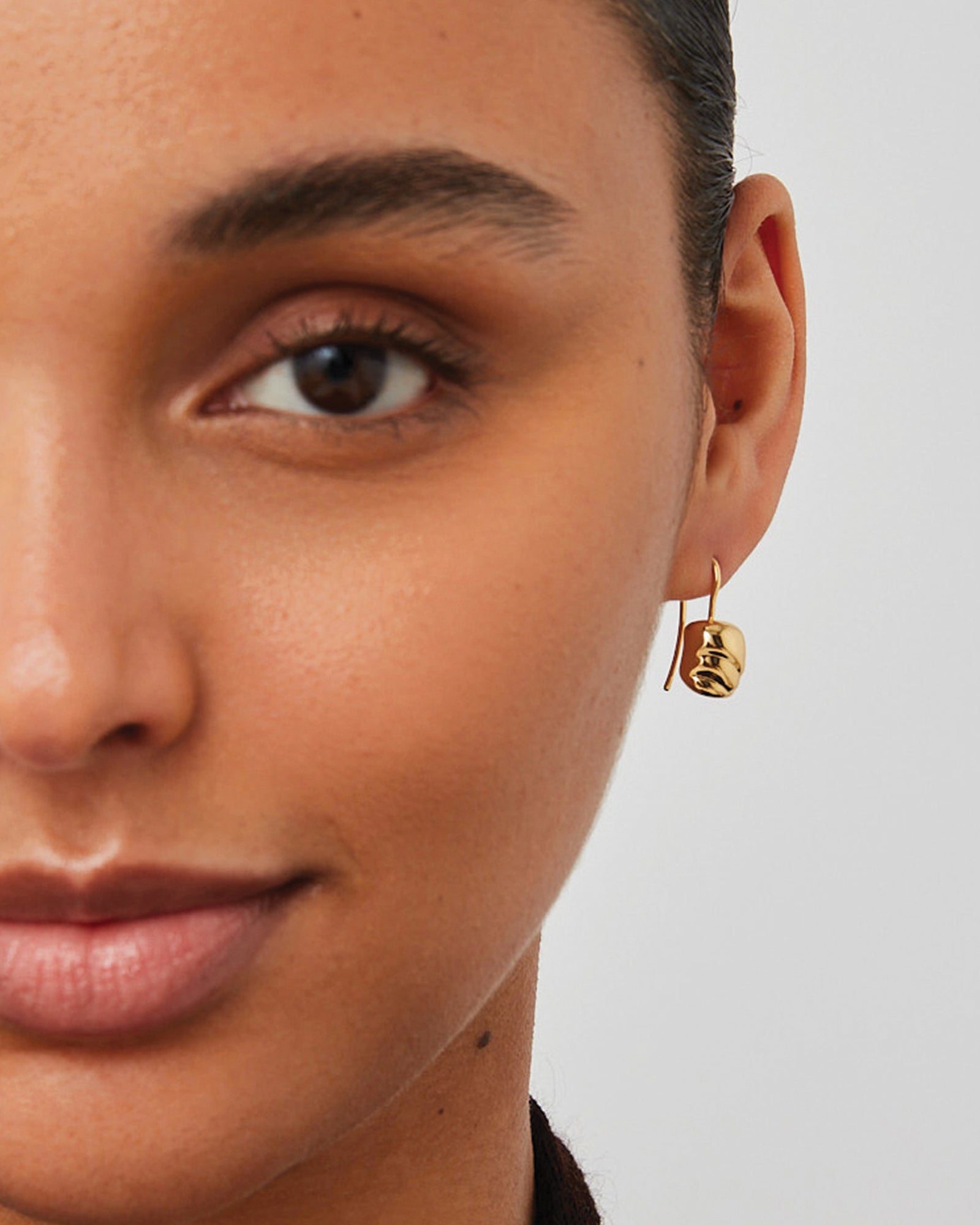 Rue Drop Earrings 14k Gold Dipped Brass