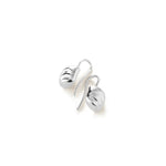 Rue Drop Earrings Silver Dipped Brass