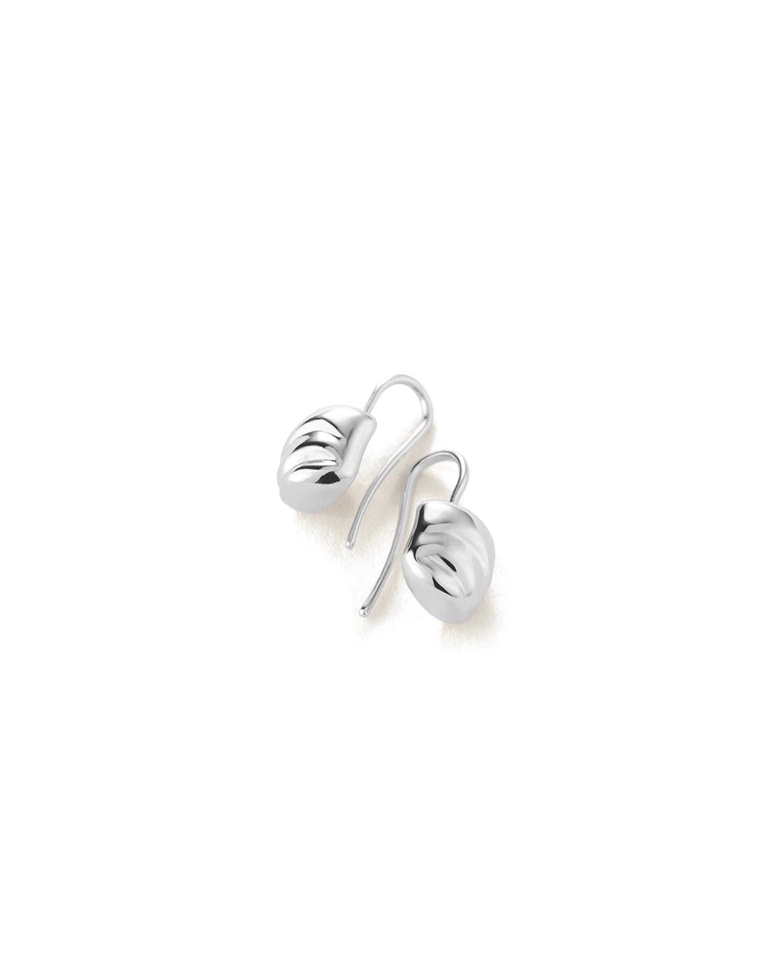 Rue Drop Earrings Silver Dipped Brass