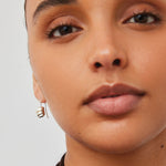 Rue Drop Earrings Silver Dipped Brass