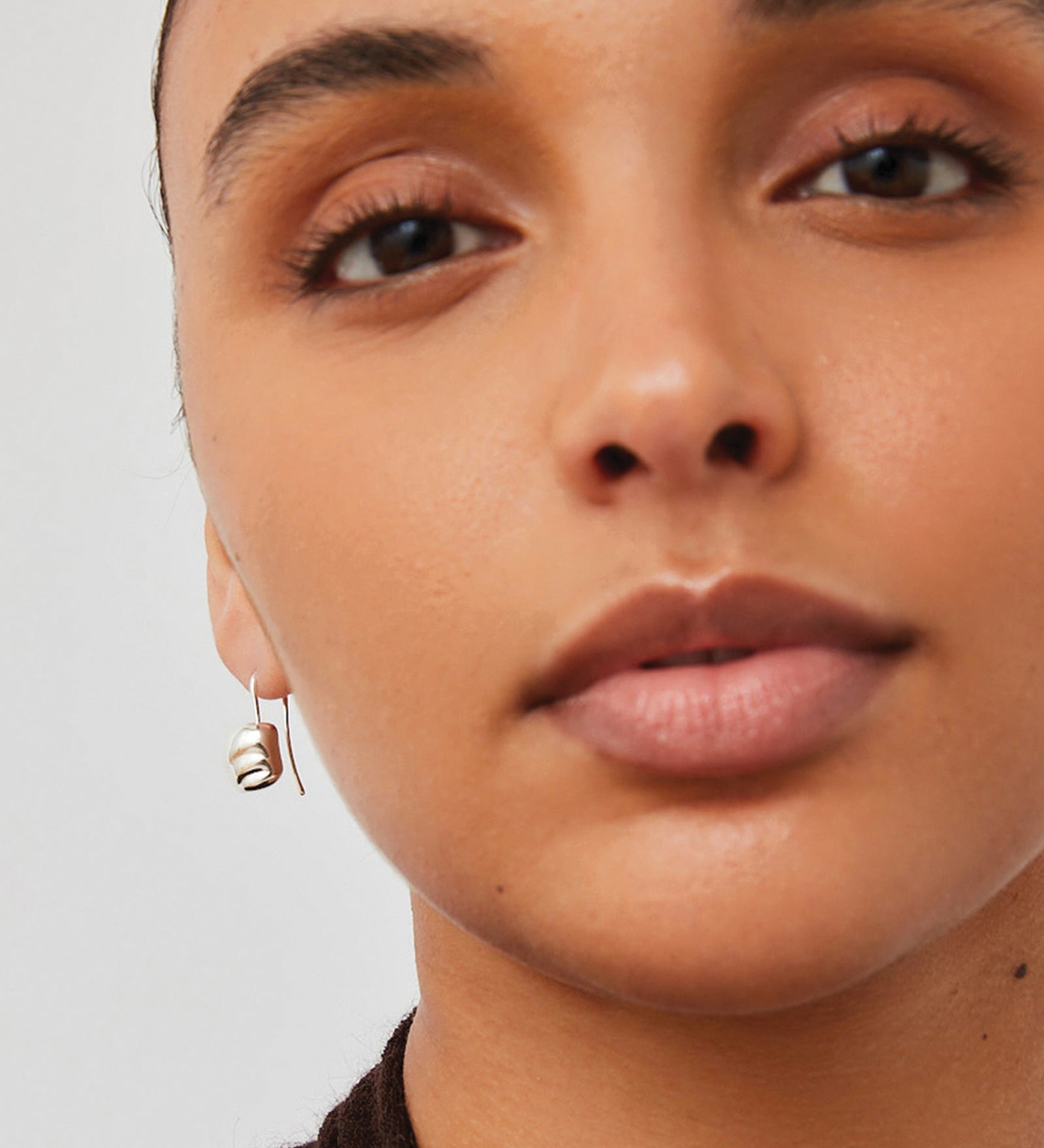 Rue Drop Earrings Silver Dipped Brass