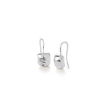 Rue Drop Earrings Silver Dipped Brass
