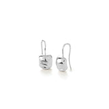 Rue Drop Earrings Silver Dipped Brass
