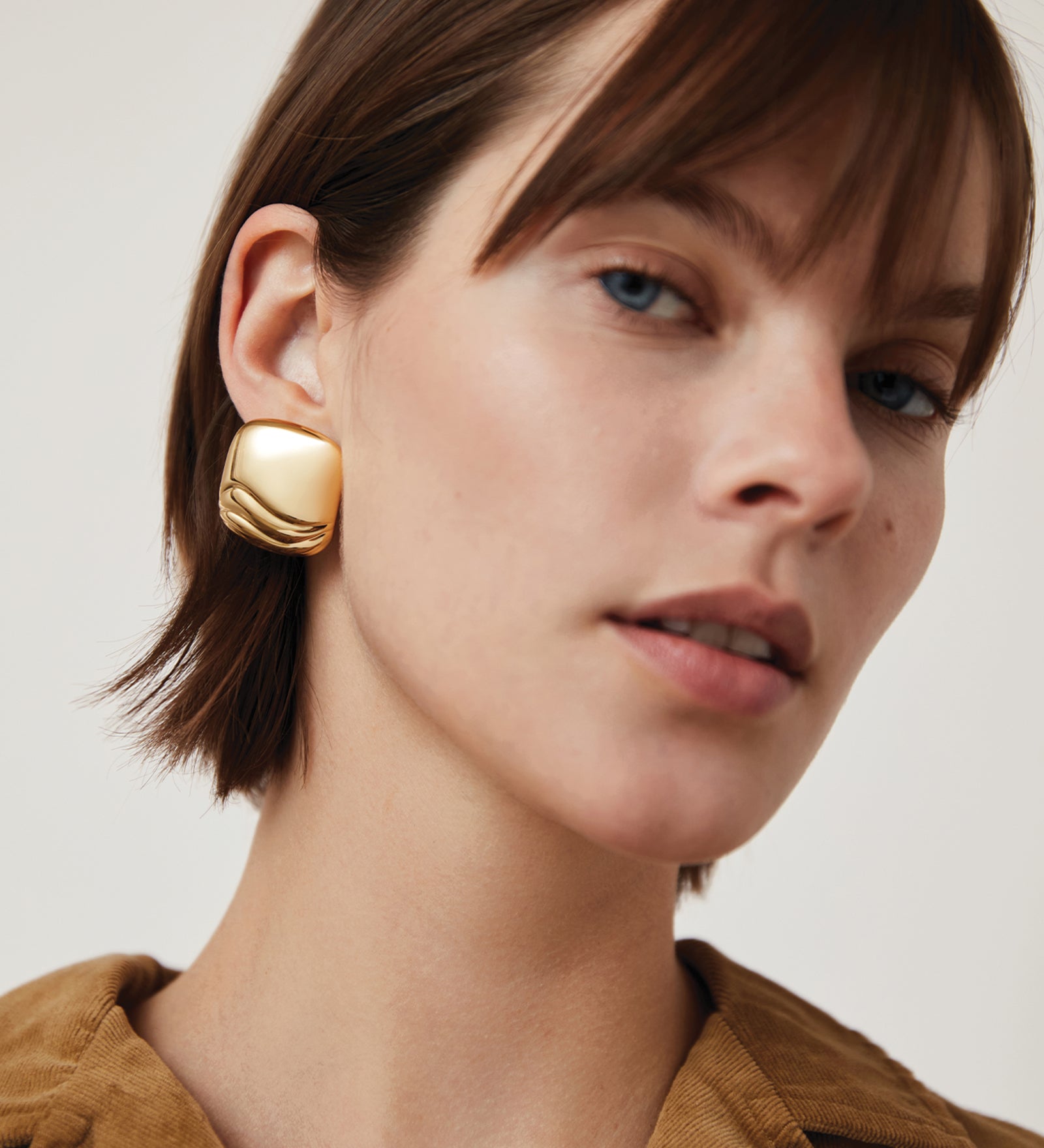 Rue Earrings 14k Gold Dipped Brass