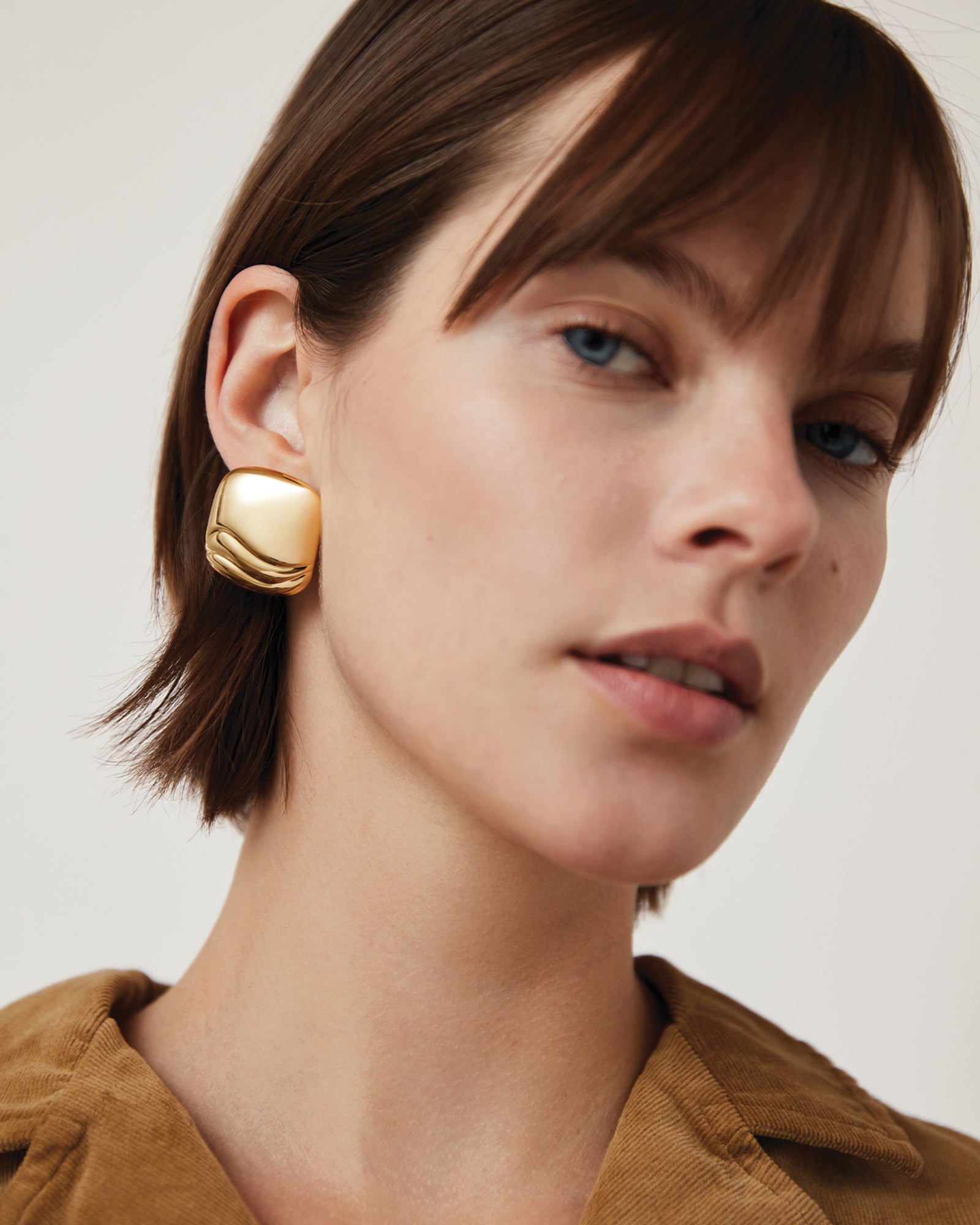 Rue Earrings 14k Gold Dipped Brass
