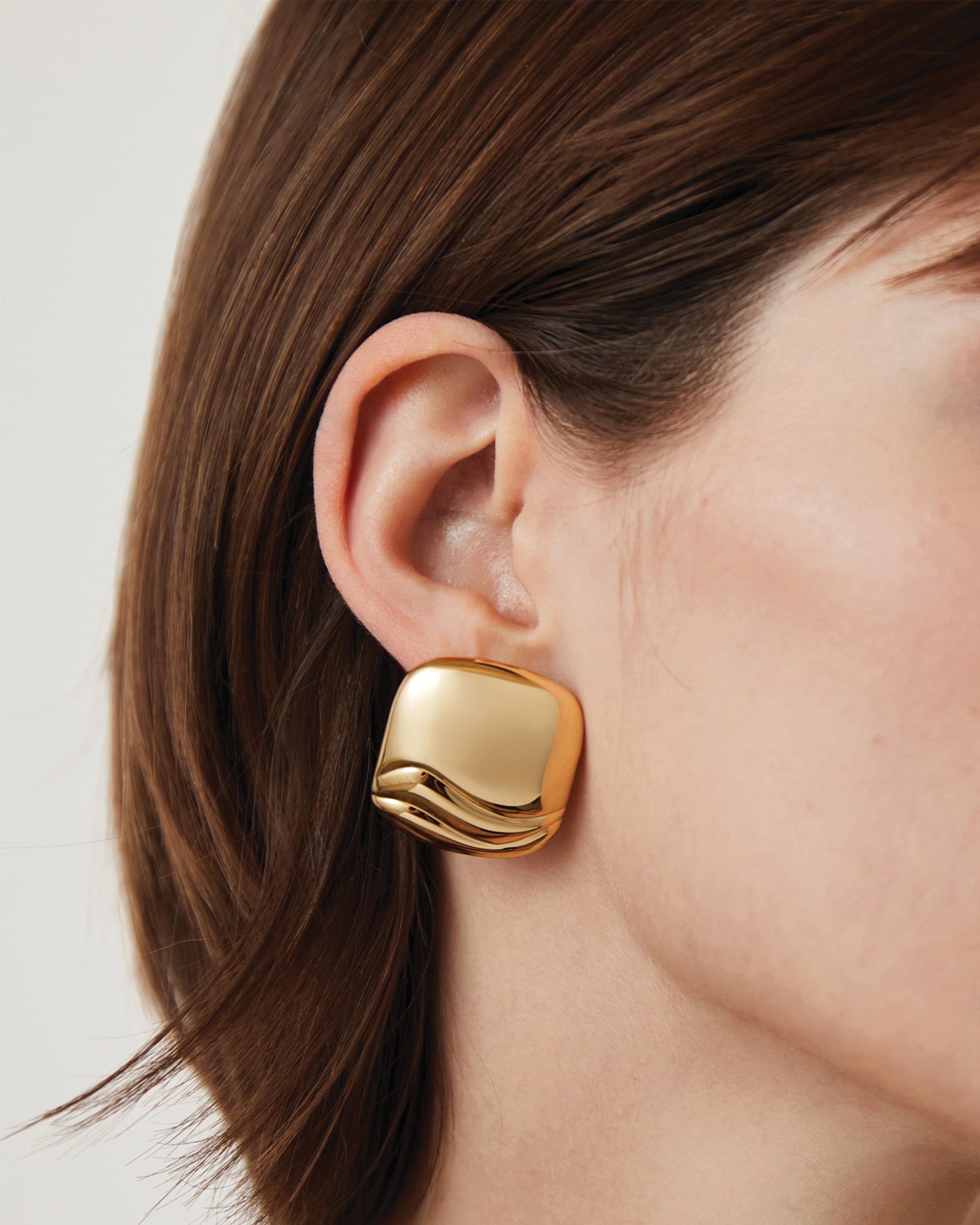 Rue Earrings 14k Gold Dipped Brass