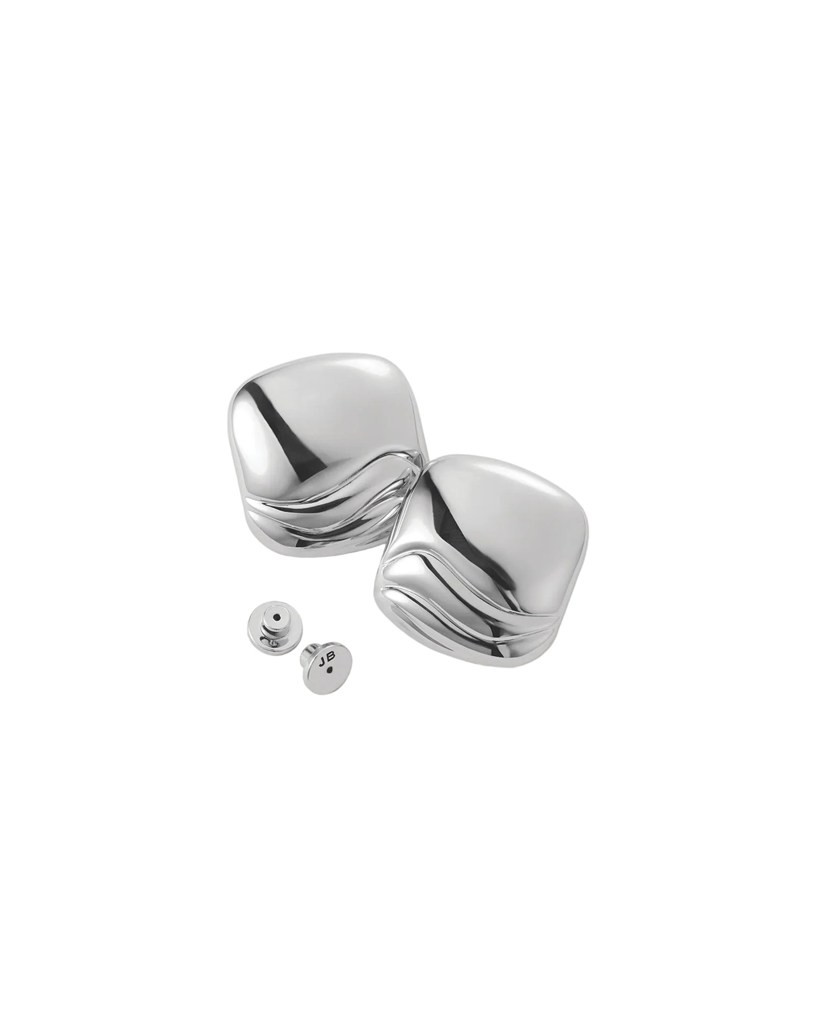 Rue Earrings Silver Dipped Brass