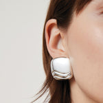 Rue Earrings Silver Dipped Brass