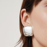Rue Earrings Silver Dipped Brass