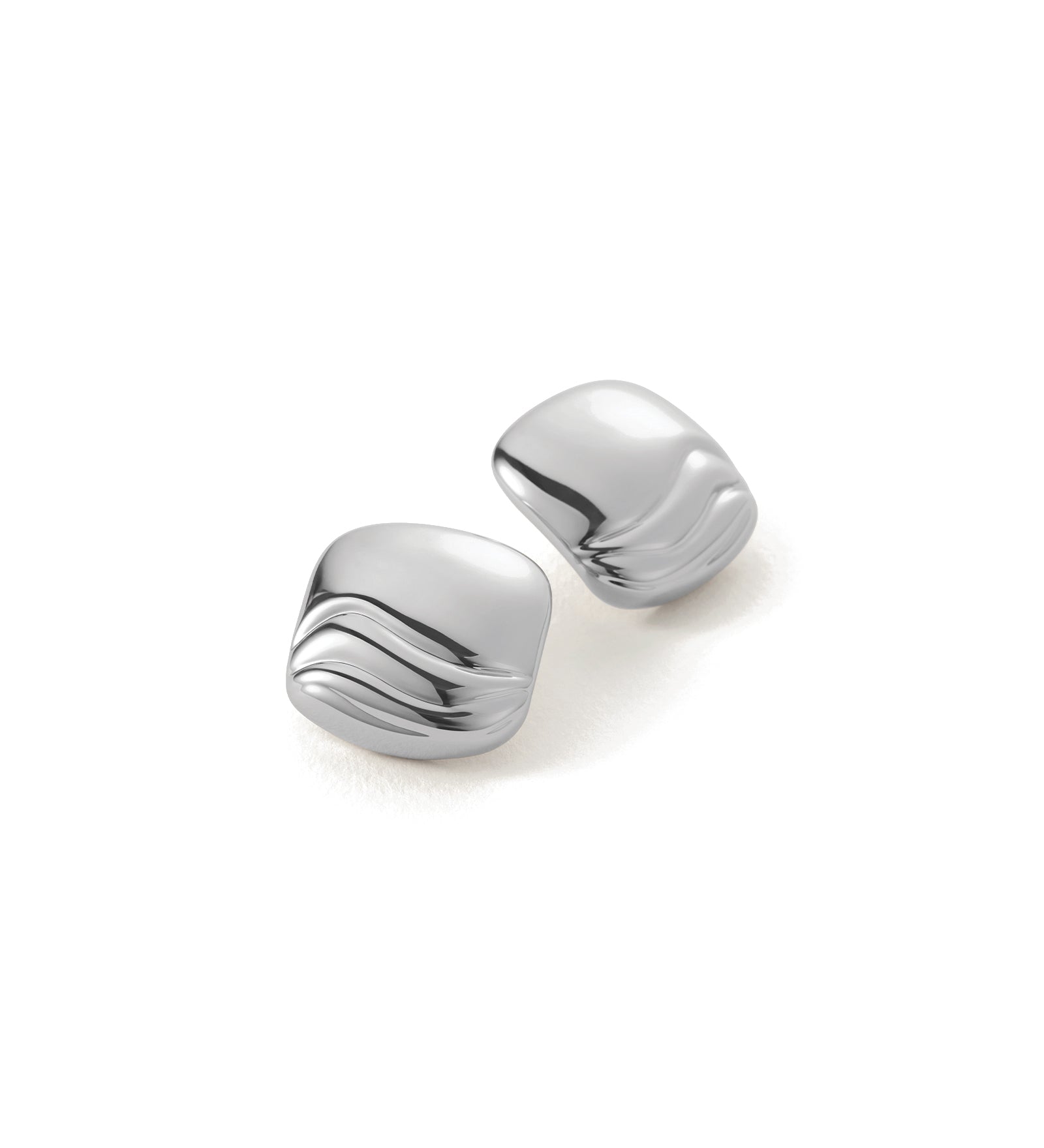 Rue Earrings Silver Dipped Brass