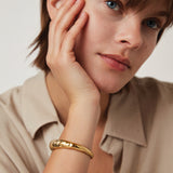 Nelle Bangle 14k Gold Dipped Brass / MED
