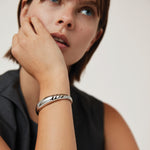 Nelle Bangle Silver Dipped Brass / MED