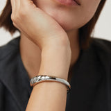 Nelle Bangle Silver Dipped Brass / MED
