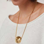 Rue Pendant Necklace 14k Gold Dipped Brass