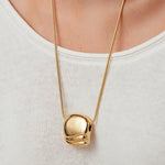 Rue Pendant Necklace 14k Gold Dipped Brass