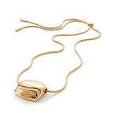 Rue Pendant Necklace 14k Gold Dipped Brass