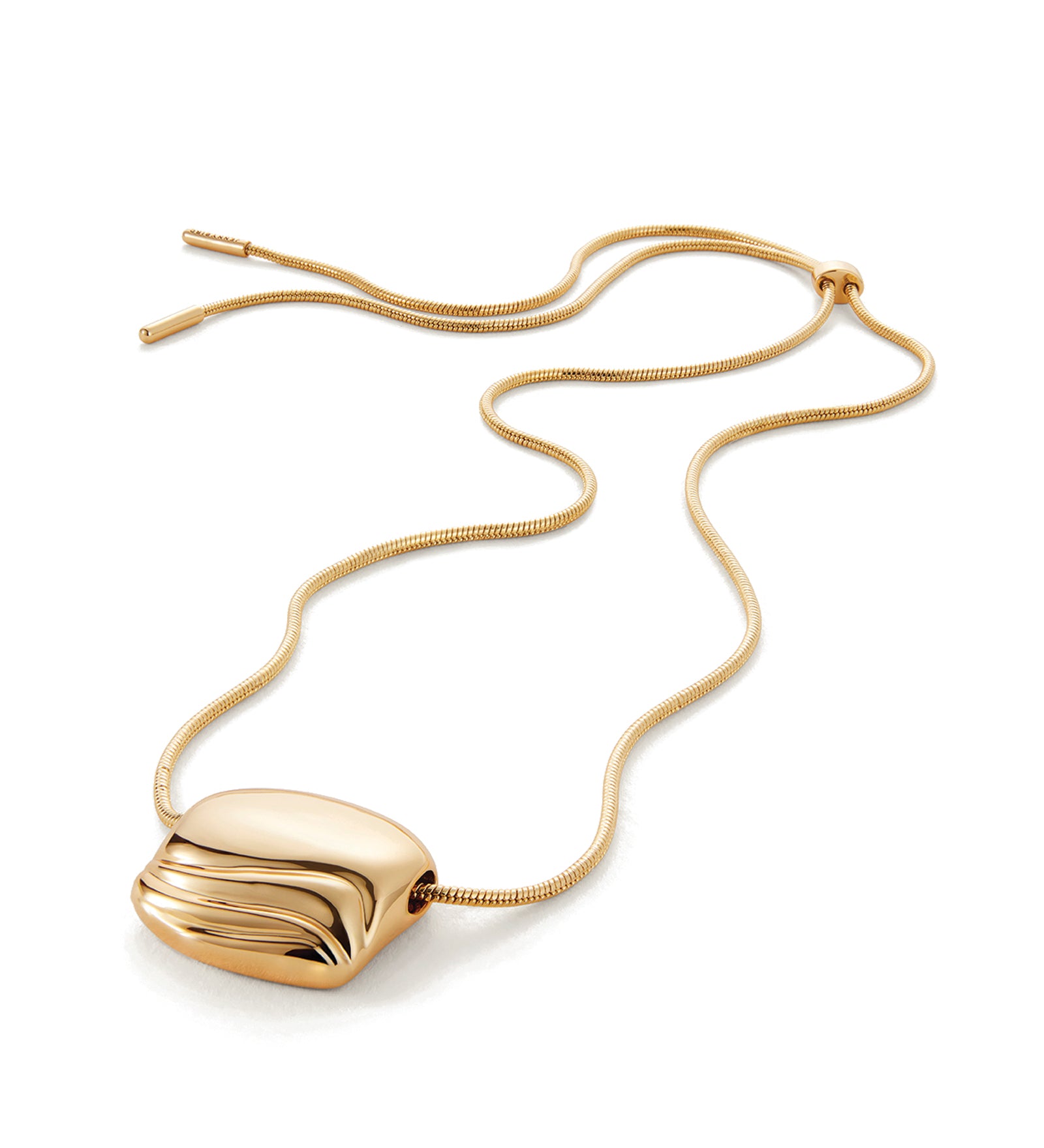 Rue Pendant Necklace 14k Gold Dipped Brass