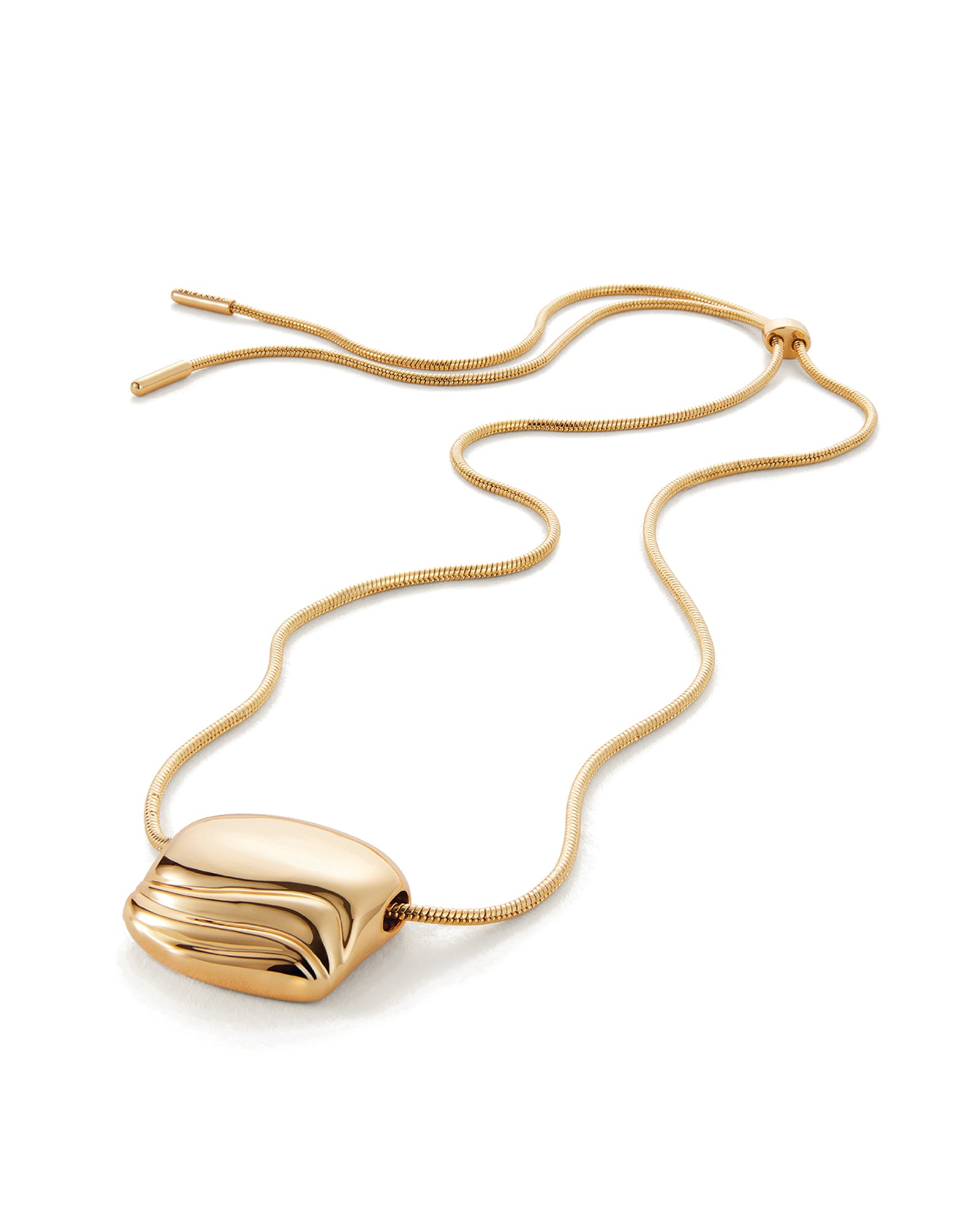 Rue Pendant Necklace 14k Gold Dipped Brass