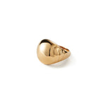 Wave Dome Ring 14k Gold Dipped Brass / 3