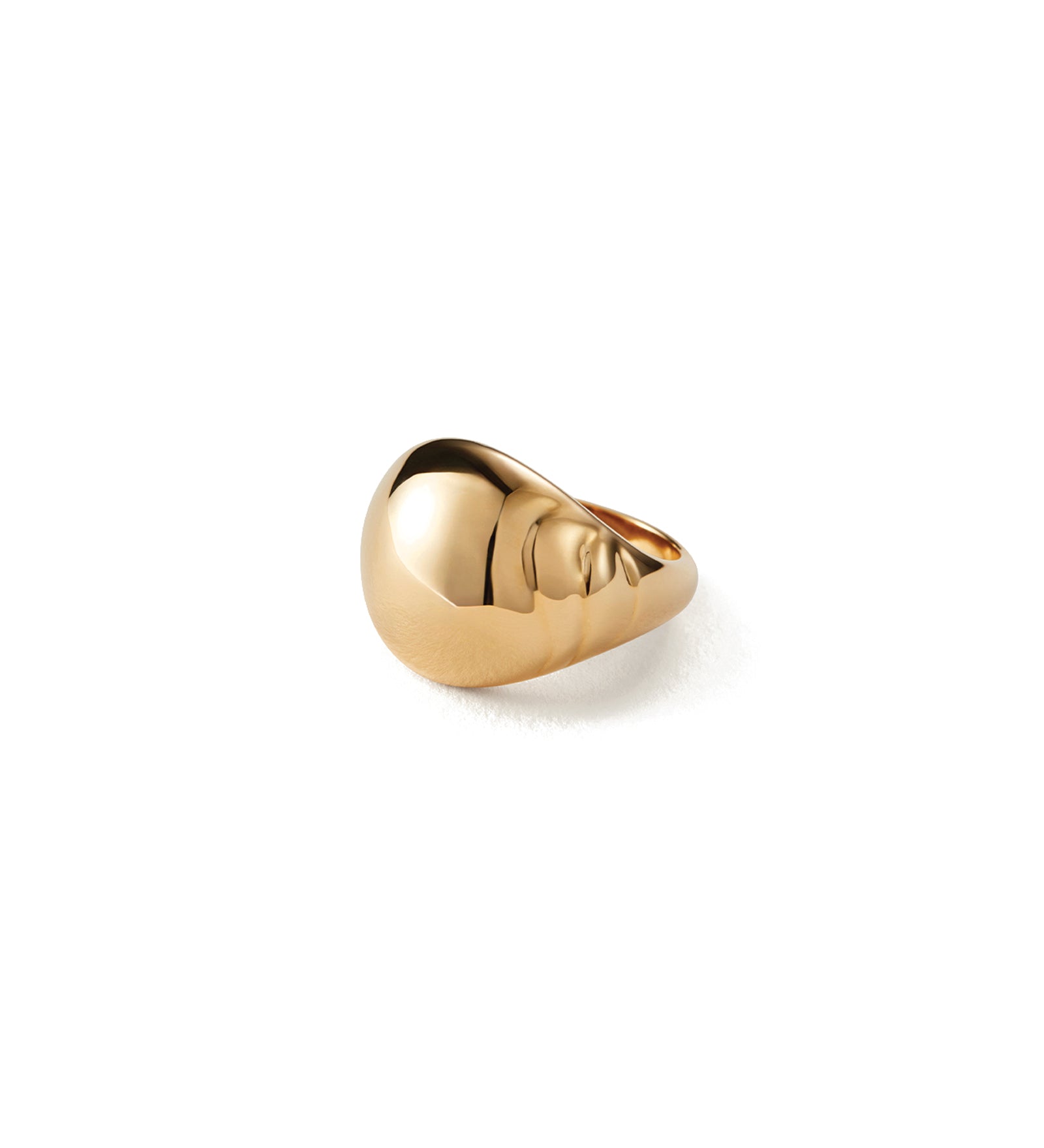 Wave Dome Ring 14k Gold Dipped Brass / 3