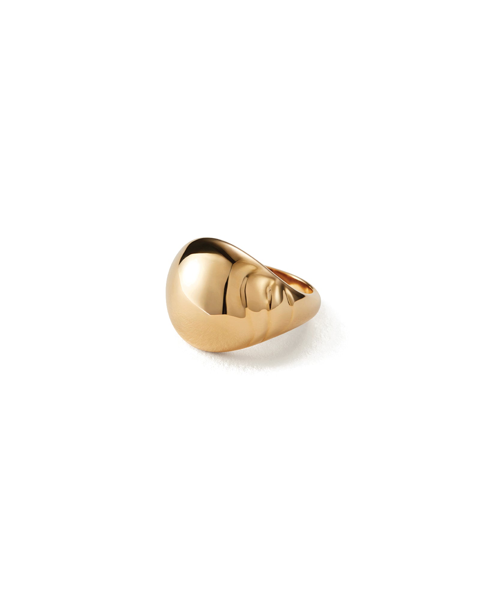Wave Dome Ring 14k Gold Dipped Brass / 3