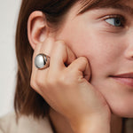 Wave Dome Ring Silver Dipped Brass / 3