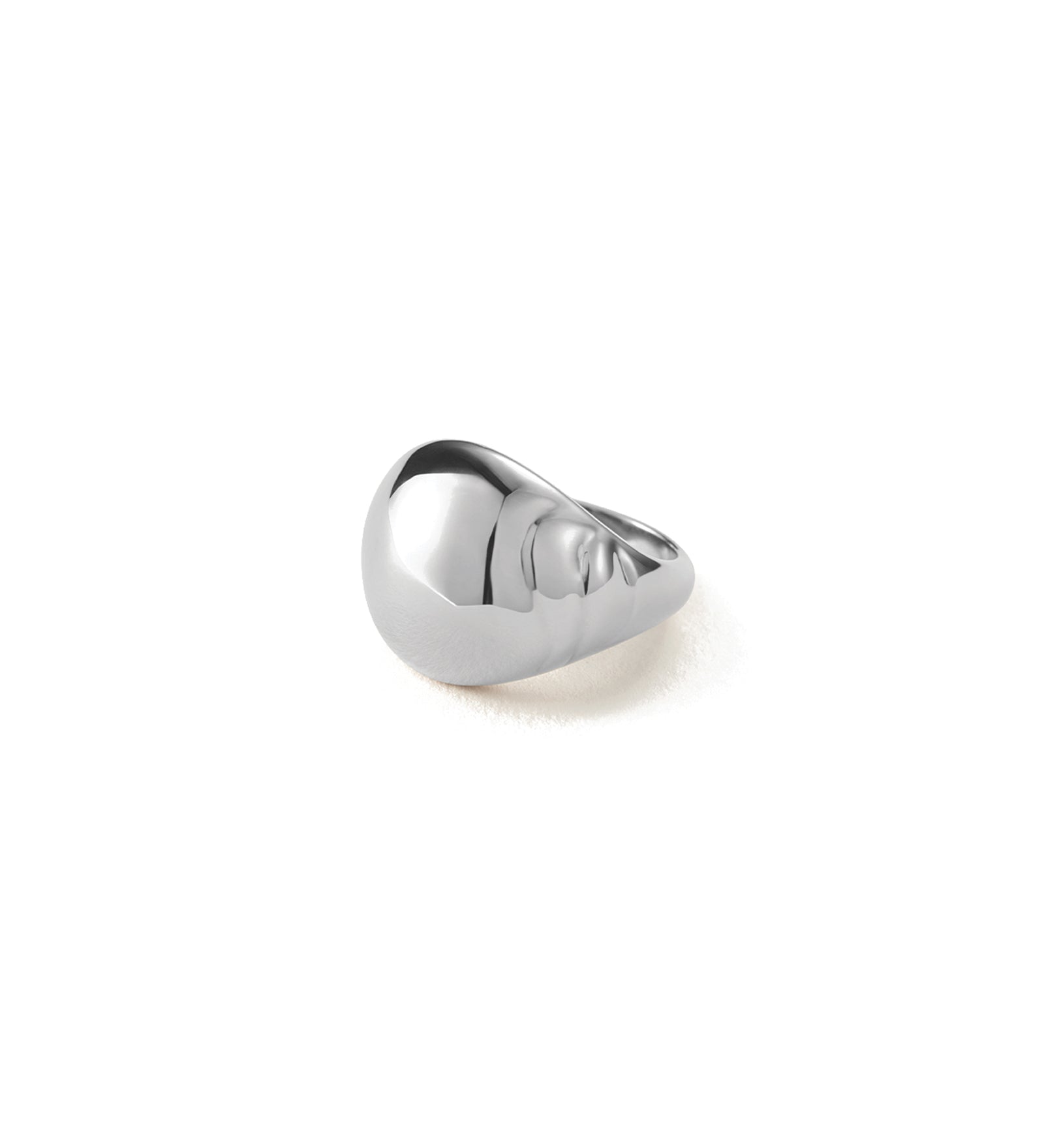Wave Dome Ring Silver Dipped Brass / 3