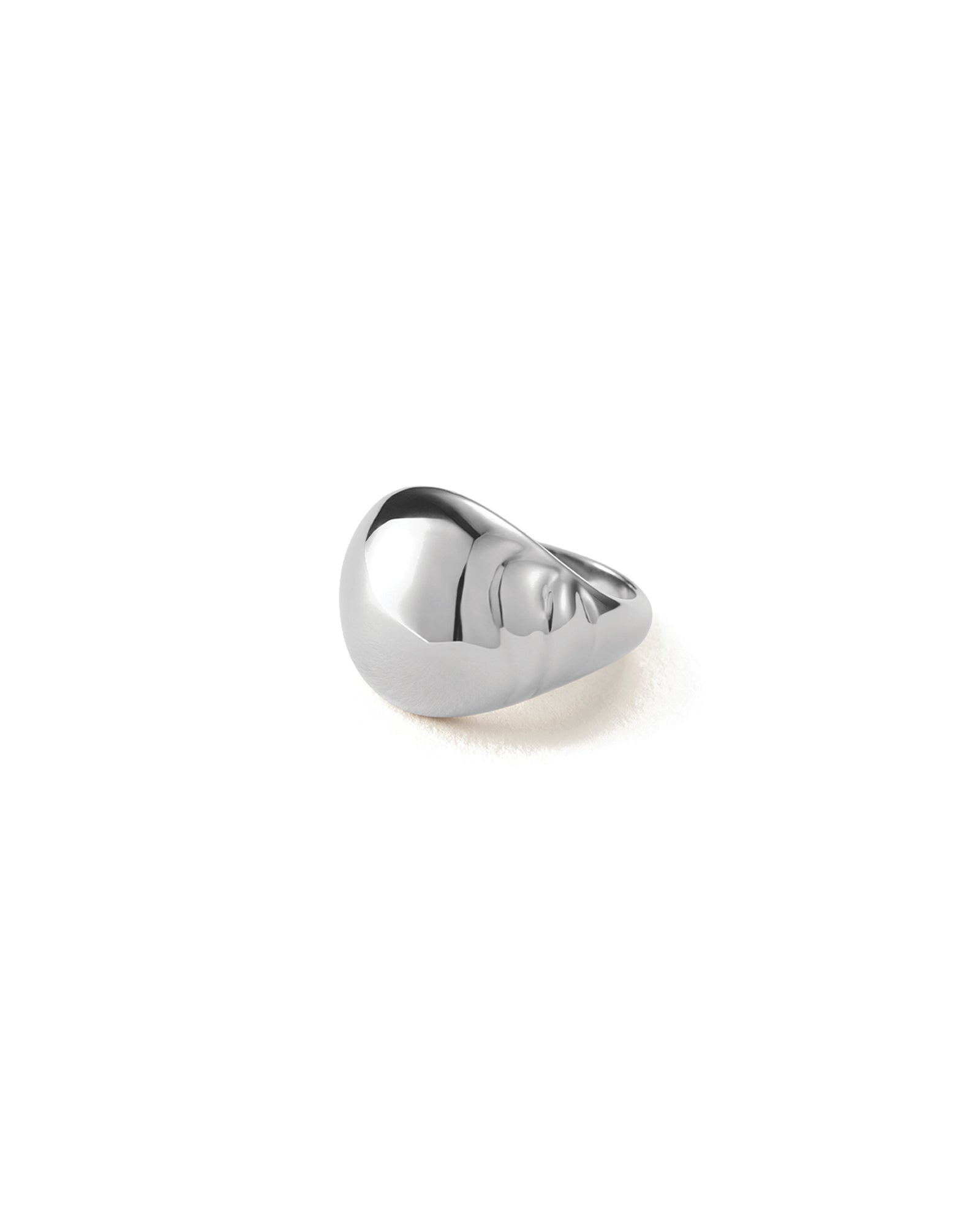 Wave Dome Ring Silver Dipped Brass / 3