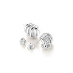 Monroe Earrings Silver Dipped  Brass