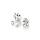 Monroe Earrings Silver Dipped  Brass