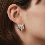 Monroe Earrings Silver Dipped  Brass